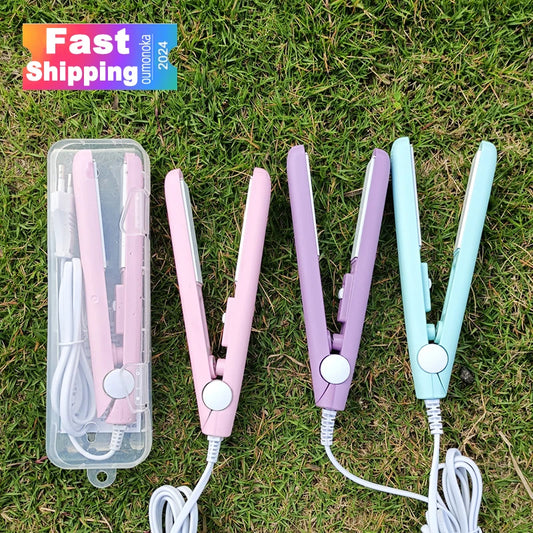 Mini Hair Straightener, Electronic Fast Hair Straightener Portable Mini Hair Flat Iron