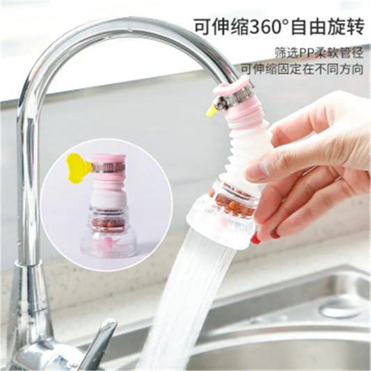 Shower Splash Fan Faucet Water-saving Filter Shower Water Rotating spray