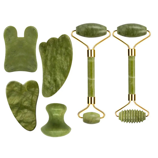 Face Massager Roller Natural Jade Stone