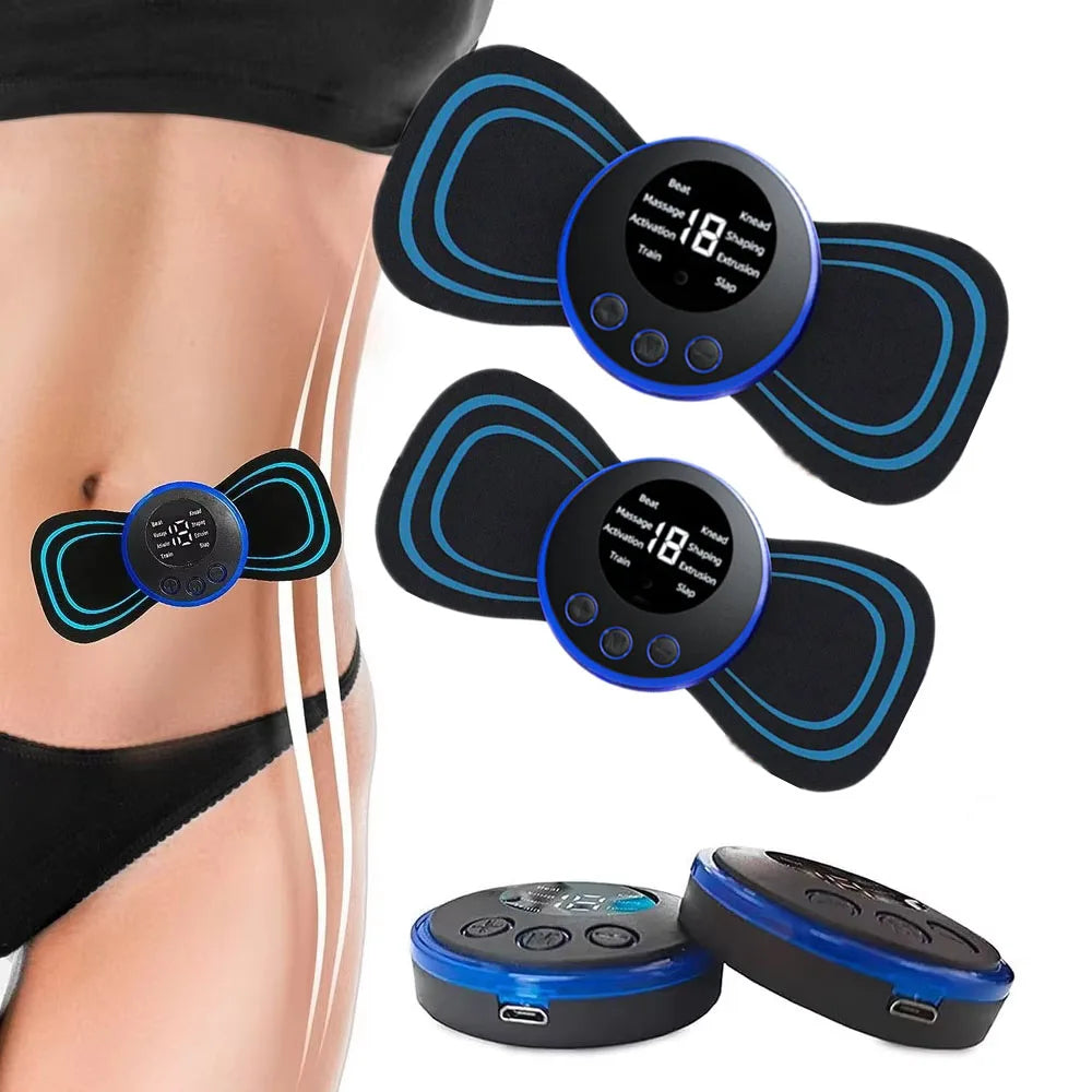 LCD Display EMS Neck Massage Electric Massager Cervical Neck Back Patch 8 Mode Pulse Muscle Stimulator Portable Relief Pain