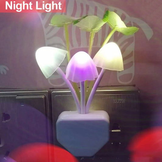 Mushroom Wall Light-control Sensor Night Light Induction Dream Fung Mushroom Lamp Home Bedroom Decoration