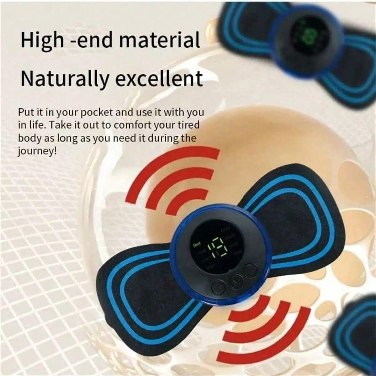 LCD Display EMS Neck Massage Electric Massager Cervical Neck Back Patch 8 Mode Pulse Muscle Stimulator Portable Relief Pain