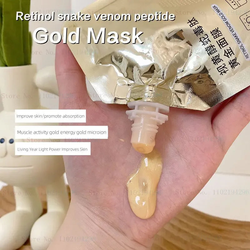 Retinol Snake Venom Peptide Gold Mask Moisturizing Anti aging Anti wrinkle Brightening Oil Control Mask Skin Care 100g