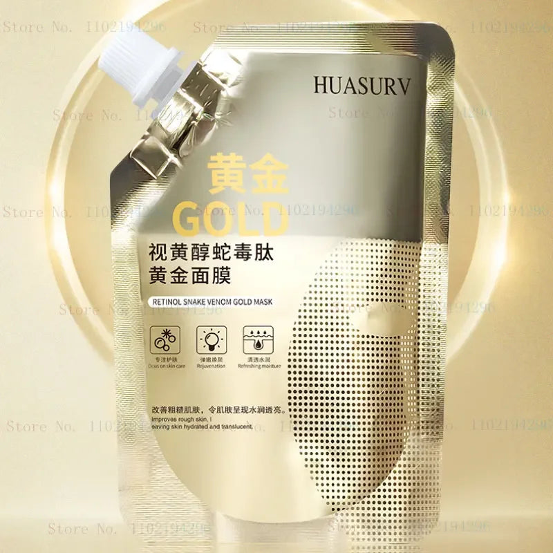 Retinol Snake Venom Peptide Gold Mask Moisturizing Anti aging Anti wrinkle Brightening Oil Control Mask Skin Care 100g