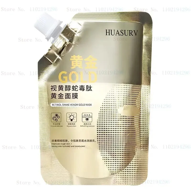 Retinol Snake Venom Peptide Gold Mask Moisturizing Anti aging Anti wrinkle Brightening Oil Control Mask Skin Care 100g